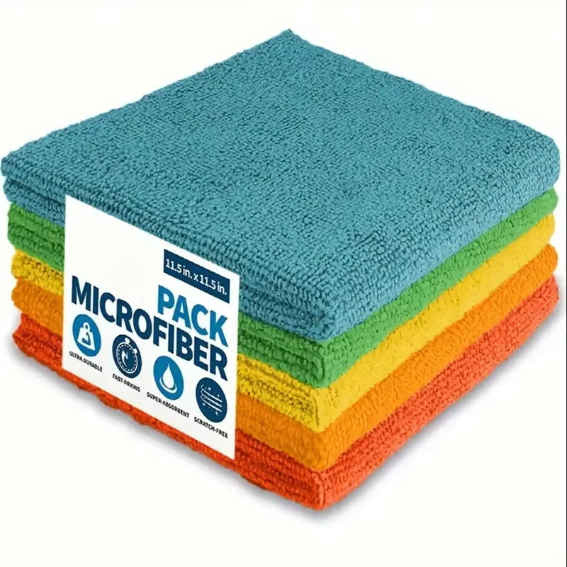 20/10/5/3pcs Microfiber Cleaning Cloth, Dishwashing Cloth Household Rag Kitchen Bathroom Cleaning Towel Durable Absorbent Towel
