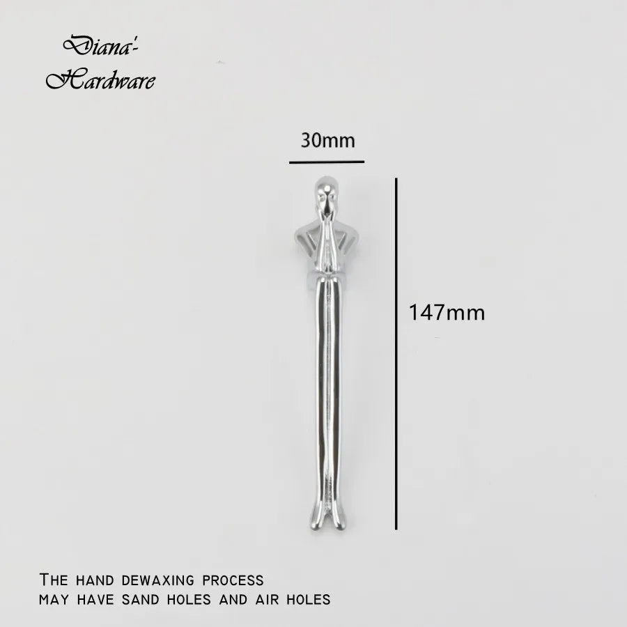 Brass Handle Nordic Modern Simple Wardrobe Door Cabinet Drawer Luxury Humanoid Copper Cabinet Creative Long Handle Drawer Knobs