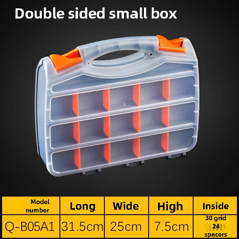 Tool Box Organizers and Storage Plastic Container Compartment Adjustable Detachable Chest Case for Tool Hardware Fastaner Screw