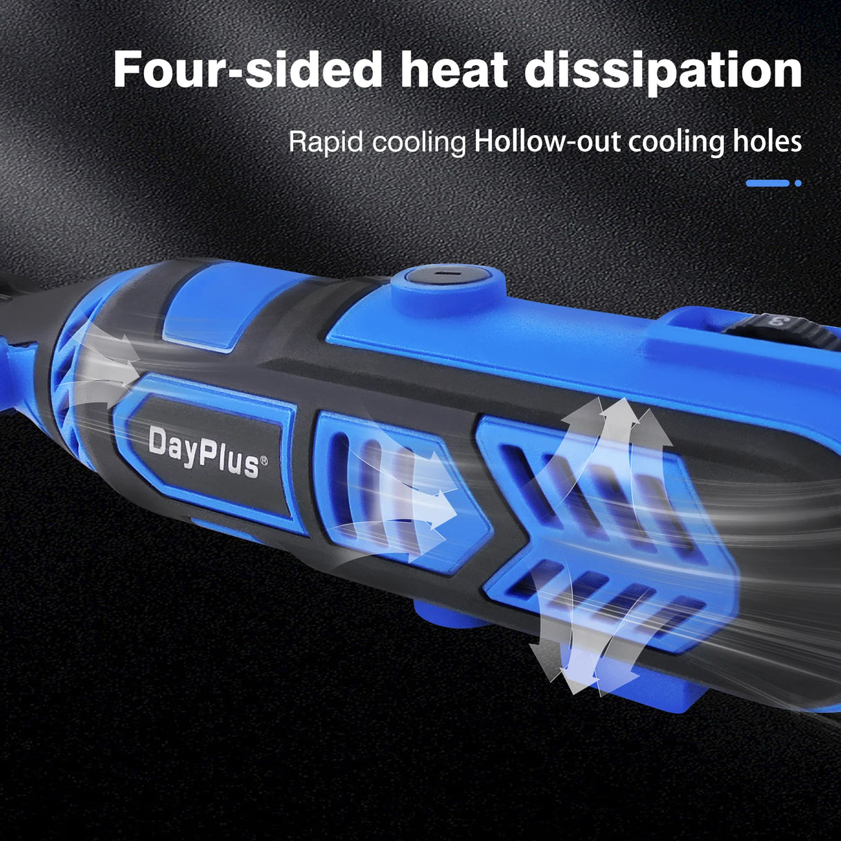 DayPlus 135W Rotary Tool Multitool Combi Multi Tool Various Speed with Case 252pcs Accessoies for Sanding Grinding Polishing