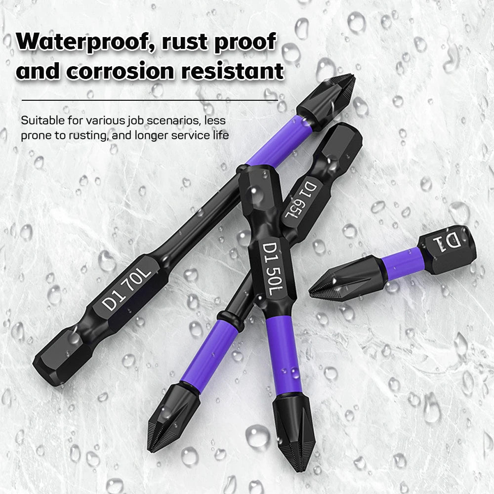 10/20PCS PH2 Impact Driver Bit Set Magnetic Cross Screwdriver Set Impact Drill Bit Screw Alloy Steel Non-slip Cross Screwdriver