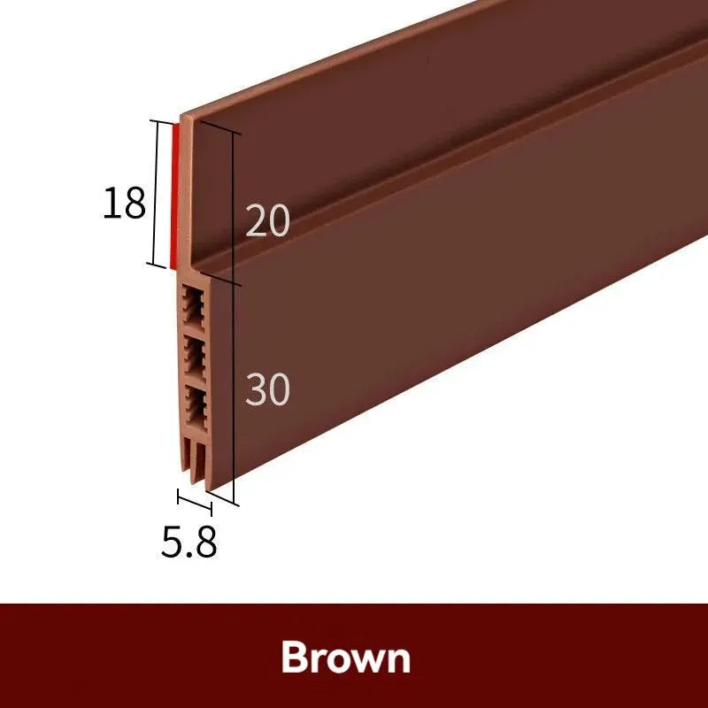 1Pc 1 Meter Door Bottom Sealing Strip Self-Adhesive Aoors And Windows,Sound Insulation, Windproof, Porous Sealing Strip