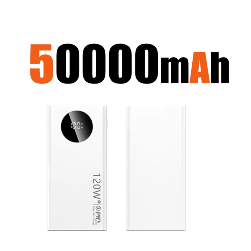50000mAh portable power bank 120W fast charging