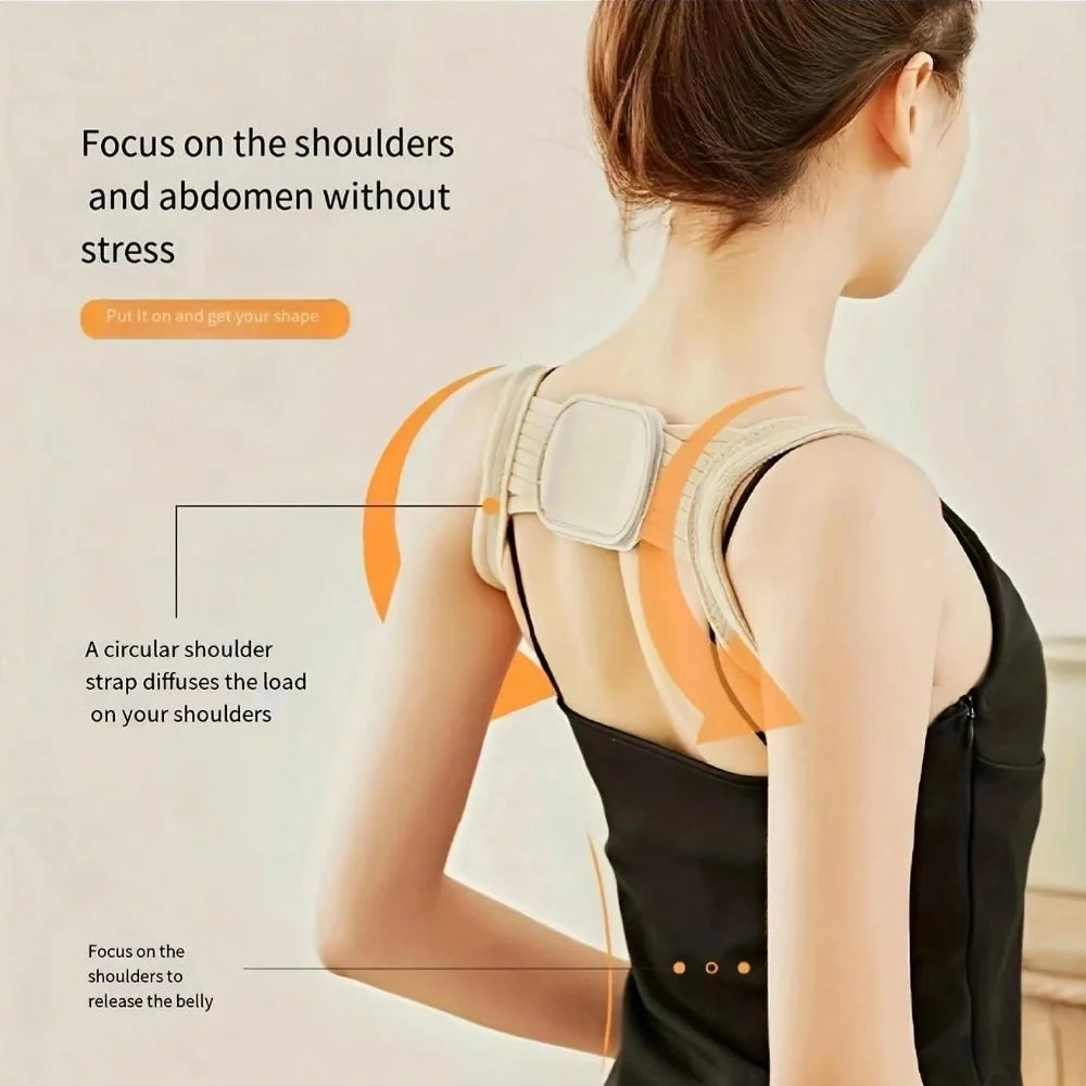 Adjustable Posture Corrector Belt For Men & Women Hunchback Relief Back Support Brace Home Office Sport Upper Back Neck Brace