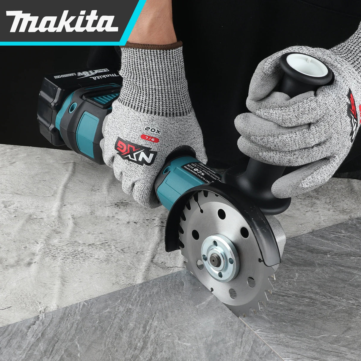 Makita DGA404 18V Brushless Lithium ion Angle Grinder with 125mm Large diameter Grinding Wheel rounder for Cutting and Polishing