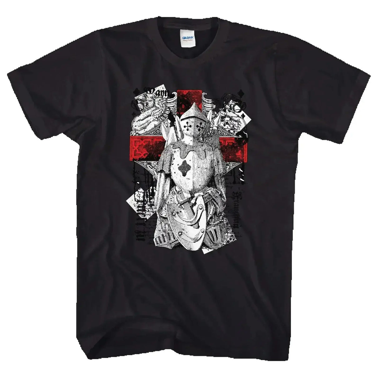 England Cross St George Knight Armour T-Shirt 100% Cotton O-Neck Short Sleeve Summer Casual Mens T-shirt Streetwear