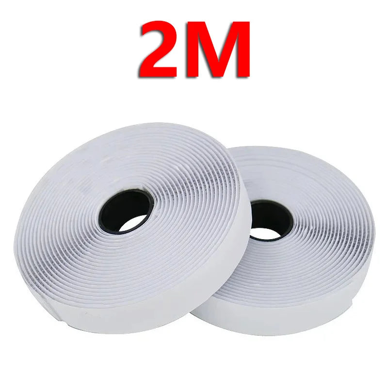 20/25/30/50mm Magic Sticker Tape Self Adhesive Extra Strong Double Sided Adhesive with Sticker Pad Fluffy Hook and Loop Fastener