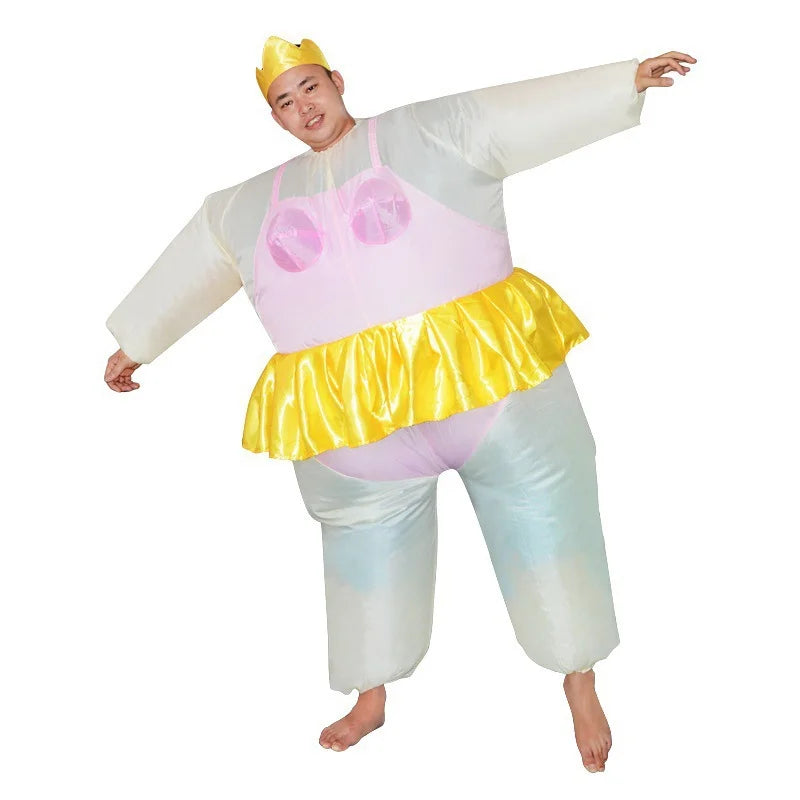 Hot selling costume party performance, chubby guy, funny and cute party atmosphere props, ballet inflatable suit