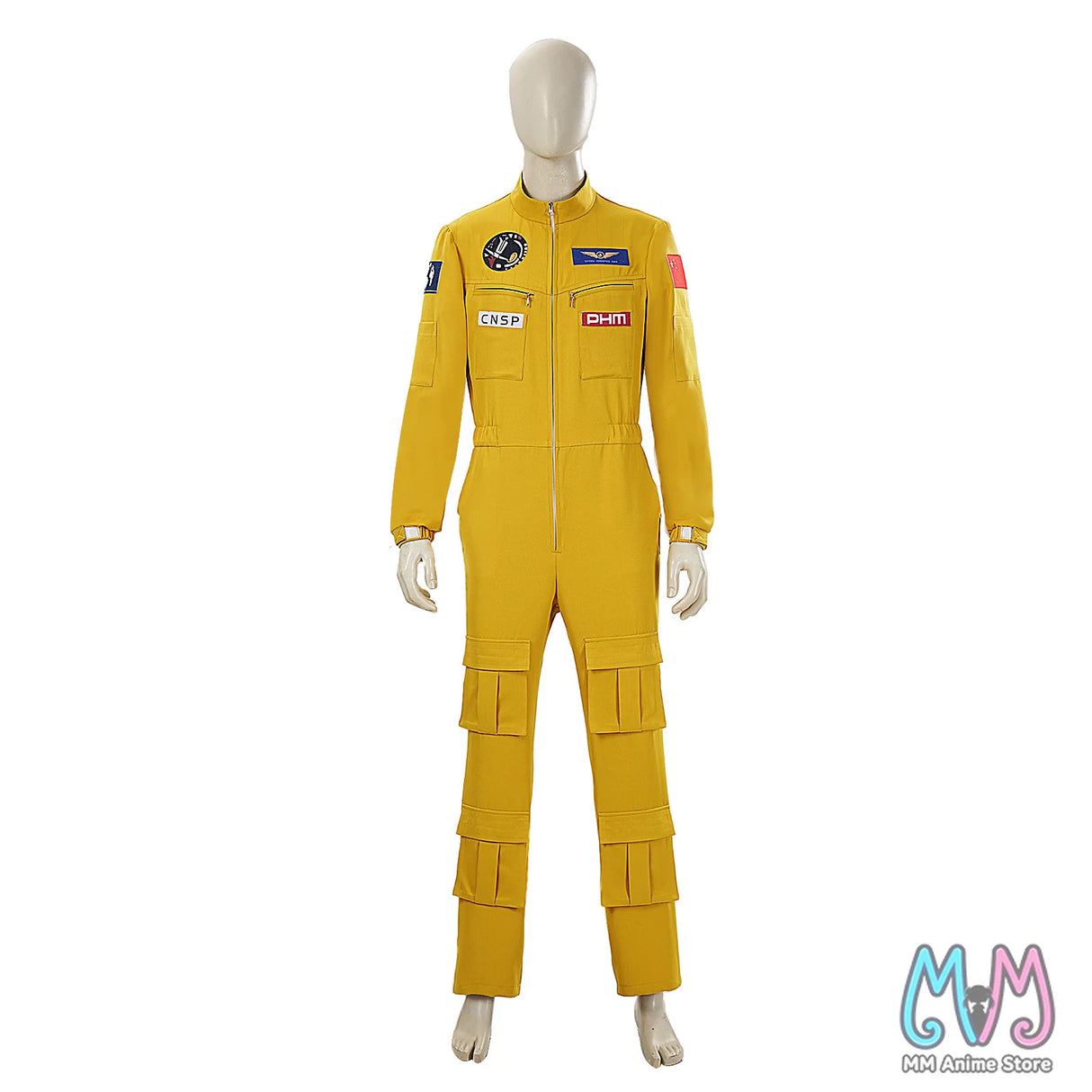 Project Marrry Yellow Hhhail Astronaut Jumpsuit Cosplay Costume Halloween Movie Space Role Play Outfit for Adults