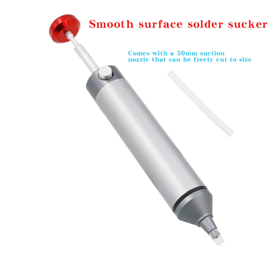 CJ-138 silicone nozzle aluminum alloy powerful desoldering pump, manual vacuum soldesolder suckerr sucker, soldering gun