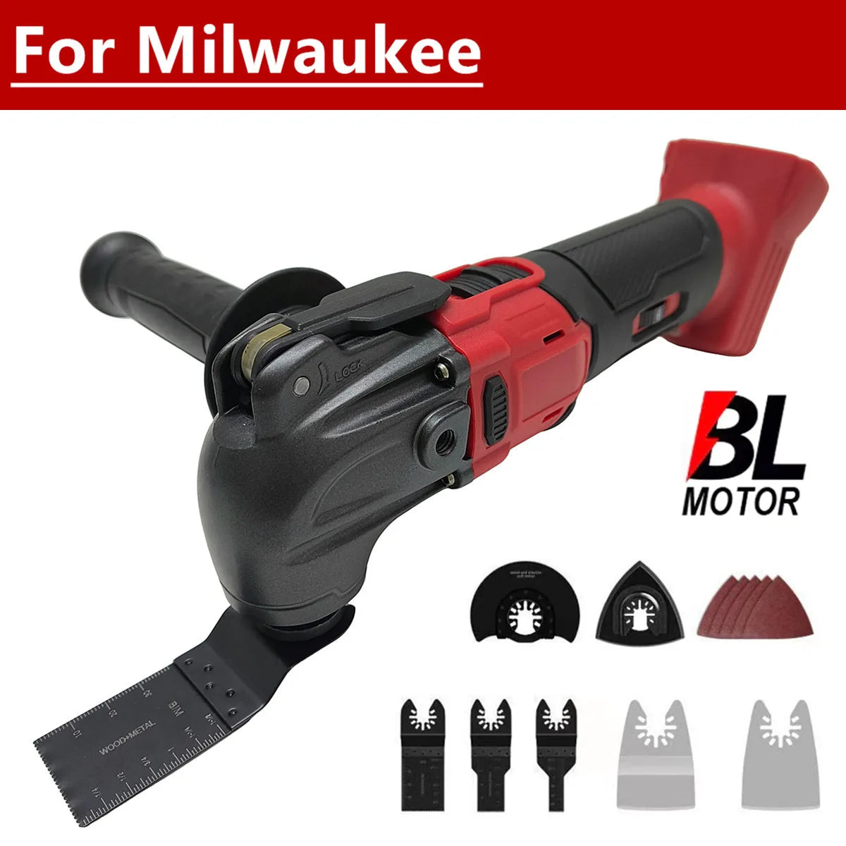 Brushless Oscillating Multi Function Tool 6 Gears Cordless Vibration Trimmer Cutting Saw Tools For Milwaukee 18V Battery