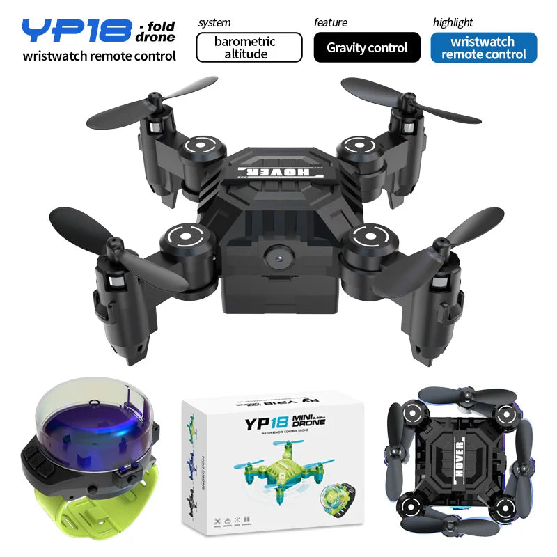 New YP18 Mini Drone Pocket 4K HD Camera FPV RC Profesional Quadopter Foldable Obstacle Avoidance Aircraft Gift Children Gift