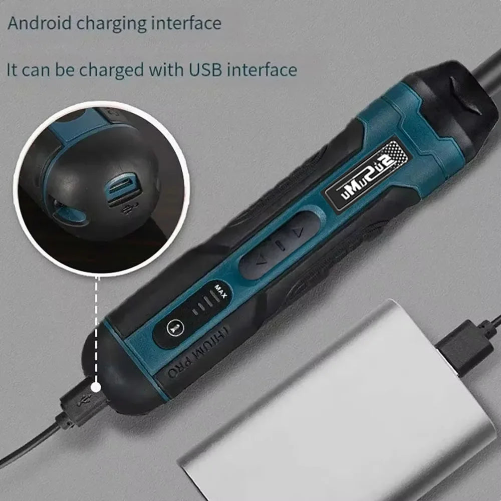 Mini Electric Screwdriver Set USB Rechargeable 1300mah Adjustment Power Dril Multi-function Disassembly Torque Repair Tools Kit
