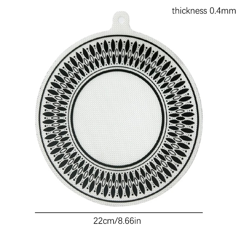 {Summer2} 22/24cm Heat-resistant Silicone Induction Protect Mat Cooktop Anti-Scratch Pad For Induction Stove Air Fryer Liners
