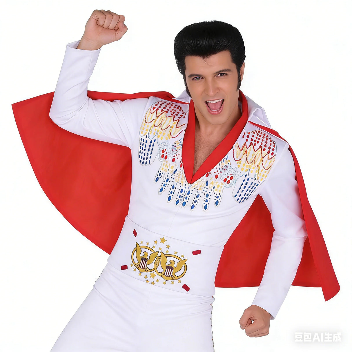 Elvises Cosplay Costume Anime Presleleying Rocker Singer Performance Jumpsuit Suit Adult Kids Party Halloween Costume For Men
