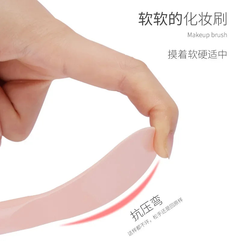 Silicone Facial Mask Brush Soft Head with Scraper Integrated Dual-use Mud Film Brush DIY Film Adjusting Beauty Tool wholesale