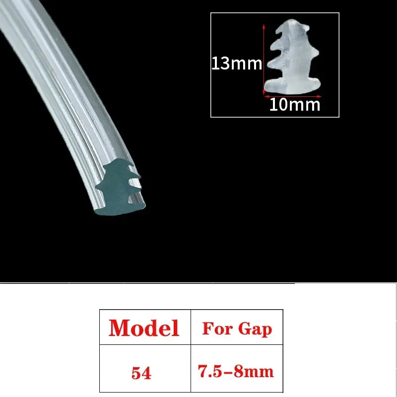 1/3/5M Door And Window Sealing Strip Aluminum Windproof Alloy Fixed Glass Gap Three T Type Fill The Card Slot Rubber Strips