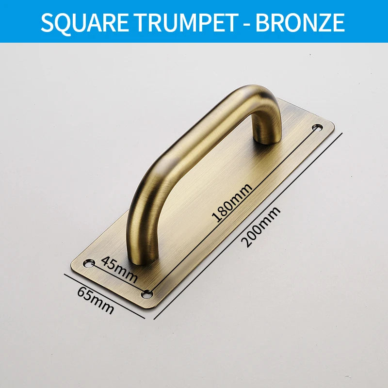 Stainless Steel Doors Handle Sliding Barn Door Handle Furniture Kitchen Cabinet Drawer Handles Pull And Push Door Hardware