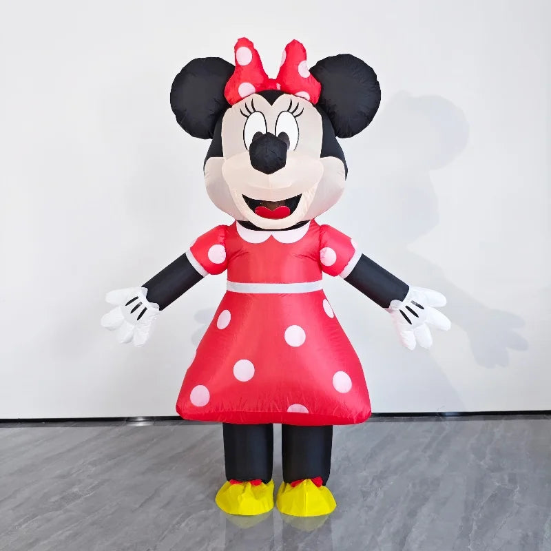 Hot Blue Stitch Inflatable Costume Anime Cartoon Minnie Mickey Outfit Adult Halloween Birthday Party Cosplay Show Inflated Suits