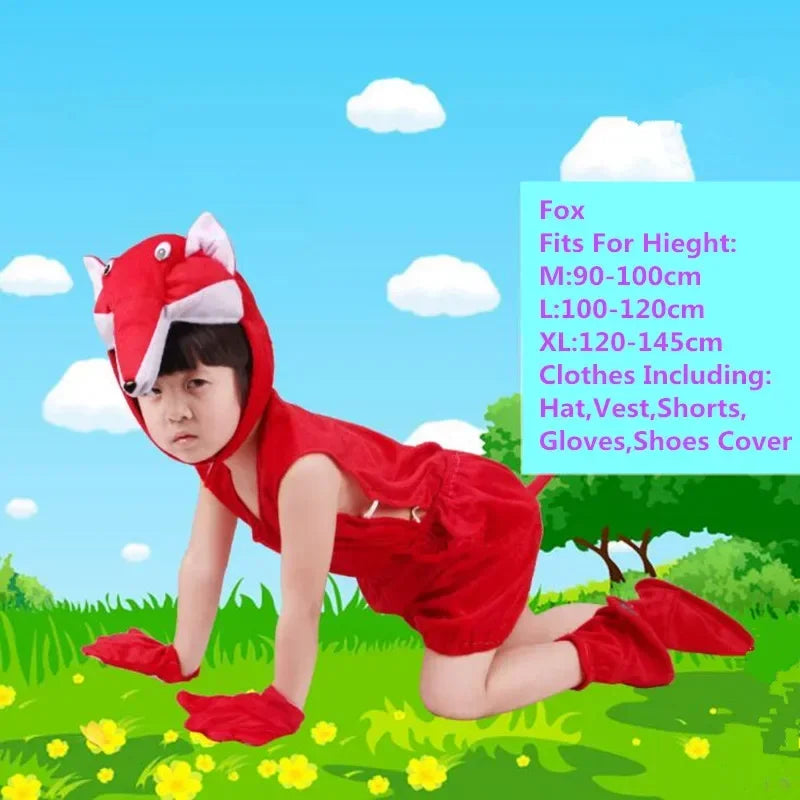 Cute Multiple Animal Costume Children Kids Boys Girls Summer Short Cosplay Costumes Carnival Party Dress Halloween