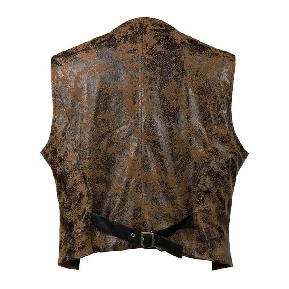 Costume Médiéval Vintage pour Homme, Gilet Steampunk, Gothique, Col en V, Glaçure, Halloween, Carnaval, Habillage, Vêtements de