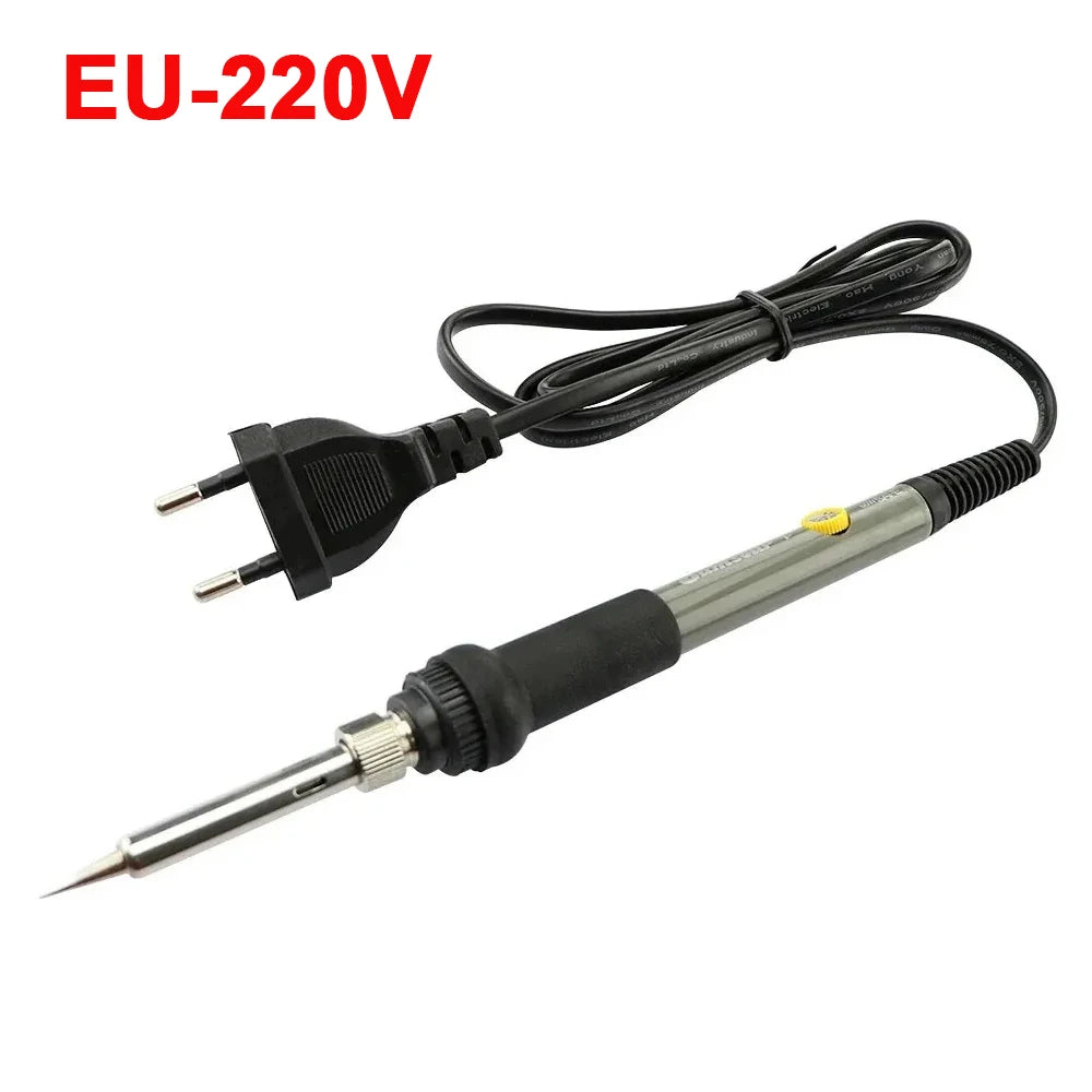 60W Adjustable Temperature Electric Soldering Iron EU 220V / US 110V Welding Iron Rework Station Heat Pen Tips DIY for Repairing