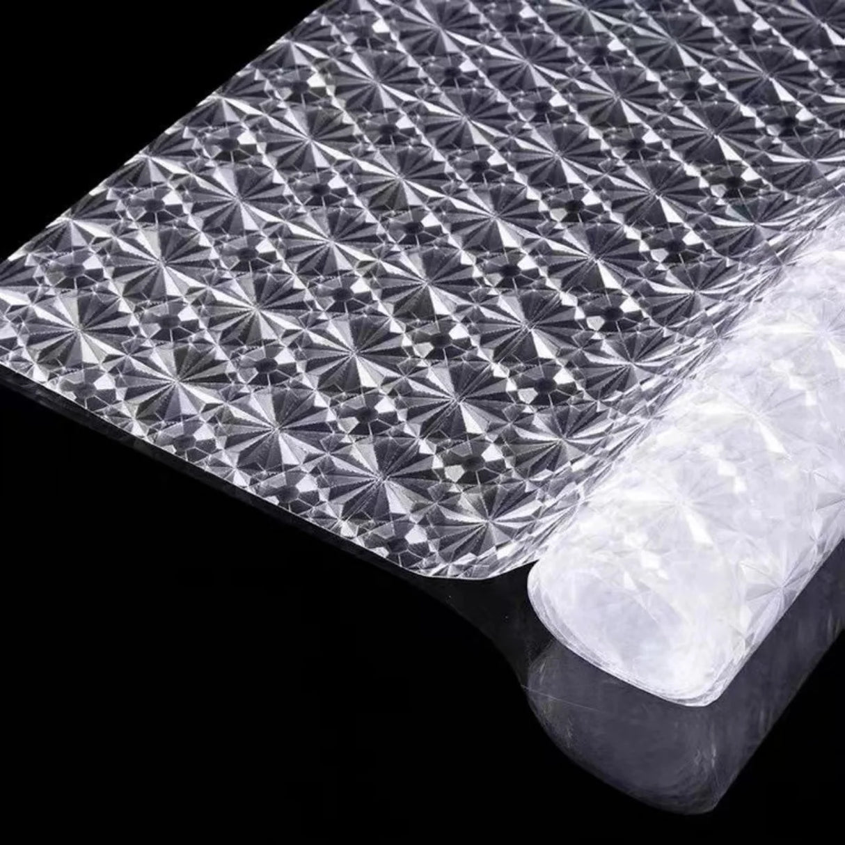 3D Diamond Glass Sticker Opaque Bathroom Window Anti-Peeping Glass Film Privacy Waterproof Electrostatic Adsorption Glass Window Sticker