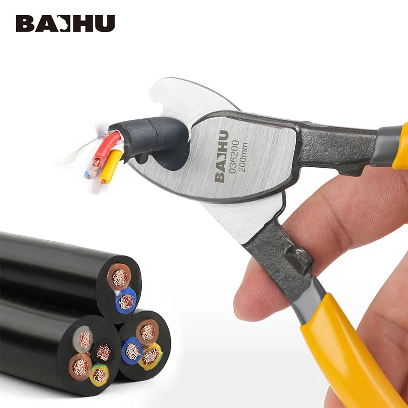 Insulated Cable Cutter Electrician Professional Pliers Shock Wire Stripper Tool Pliers Cable Scissors Hand Tools