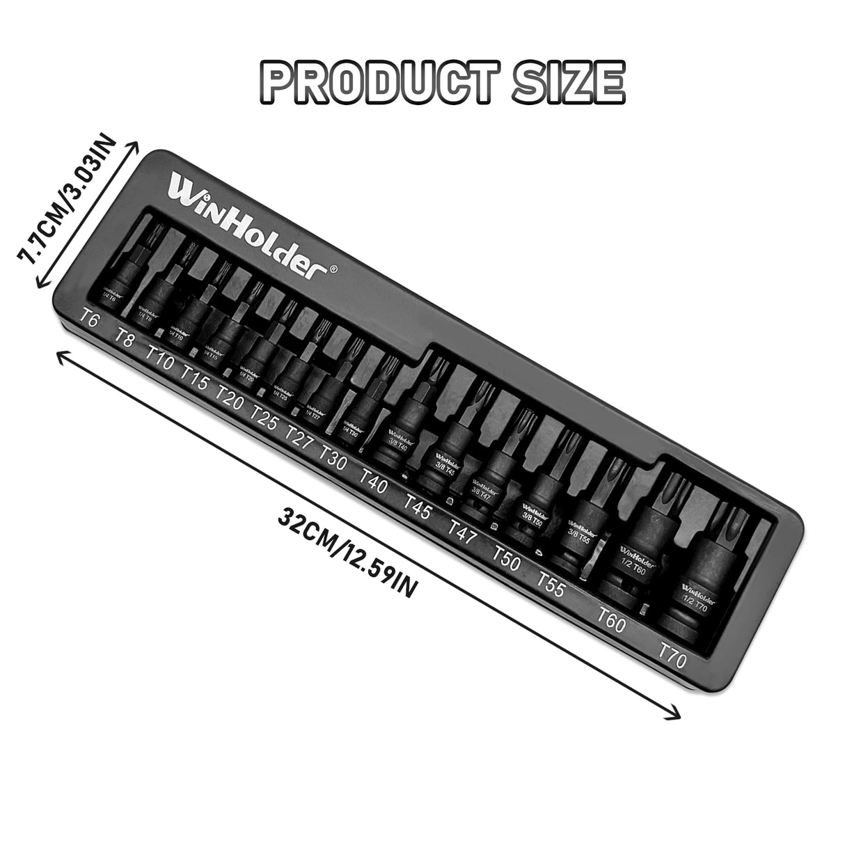 15Pcs/Set Impact Torx Bit Socket Set 1/4" 3/8" 1/2" lnch Drive Tools T6 To T30 TRX-Star Bits Sockets For Garage Repair Kit
