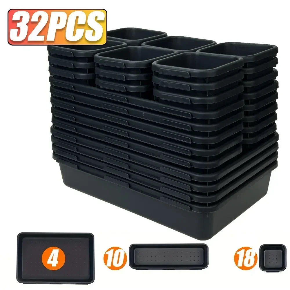 Tool Box Organizer Drawer Tray Dividers Set Workbench Cabinet Bins Tool Chest Organization Garage Hardware Tool Tray