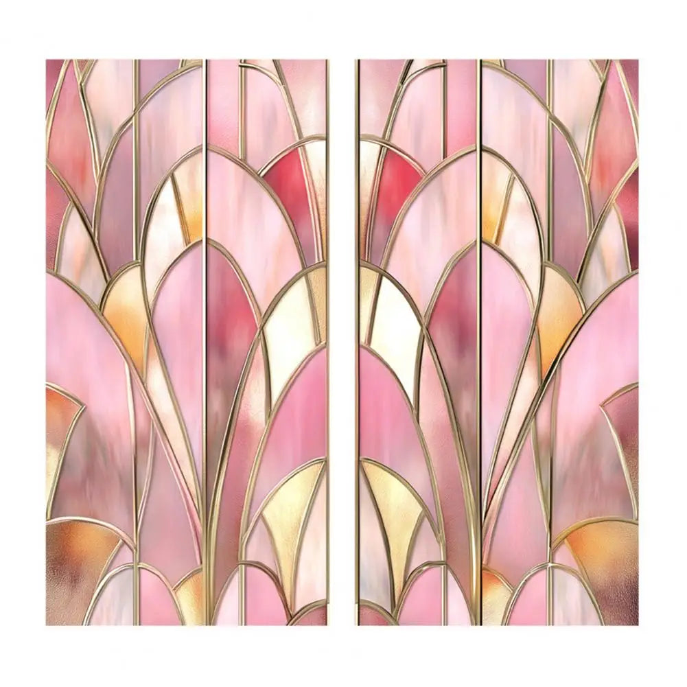 Stained Glass Static Window Privacy Film Sun Blocking Glass Cling Waterproof PVC Home Bathroom Window Covering Film Sticker