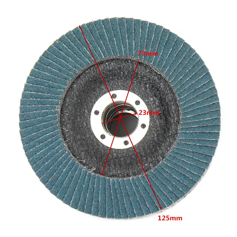 10Pcs 5" 125mm Angle Grinder Sanding Discs 40/60/80/120 Grit Grinding Wheel Flap Discs Metal Plastic Wood Removal Abrasive Tool