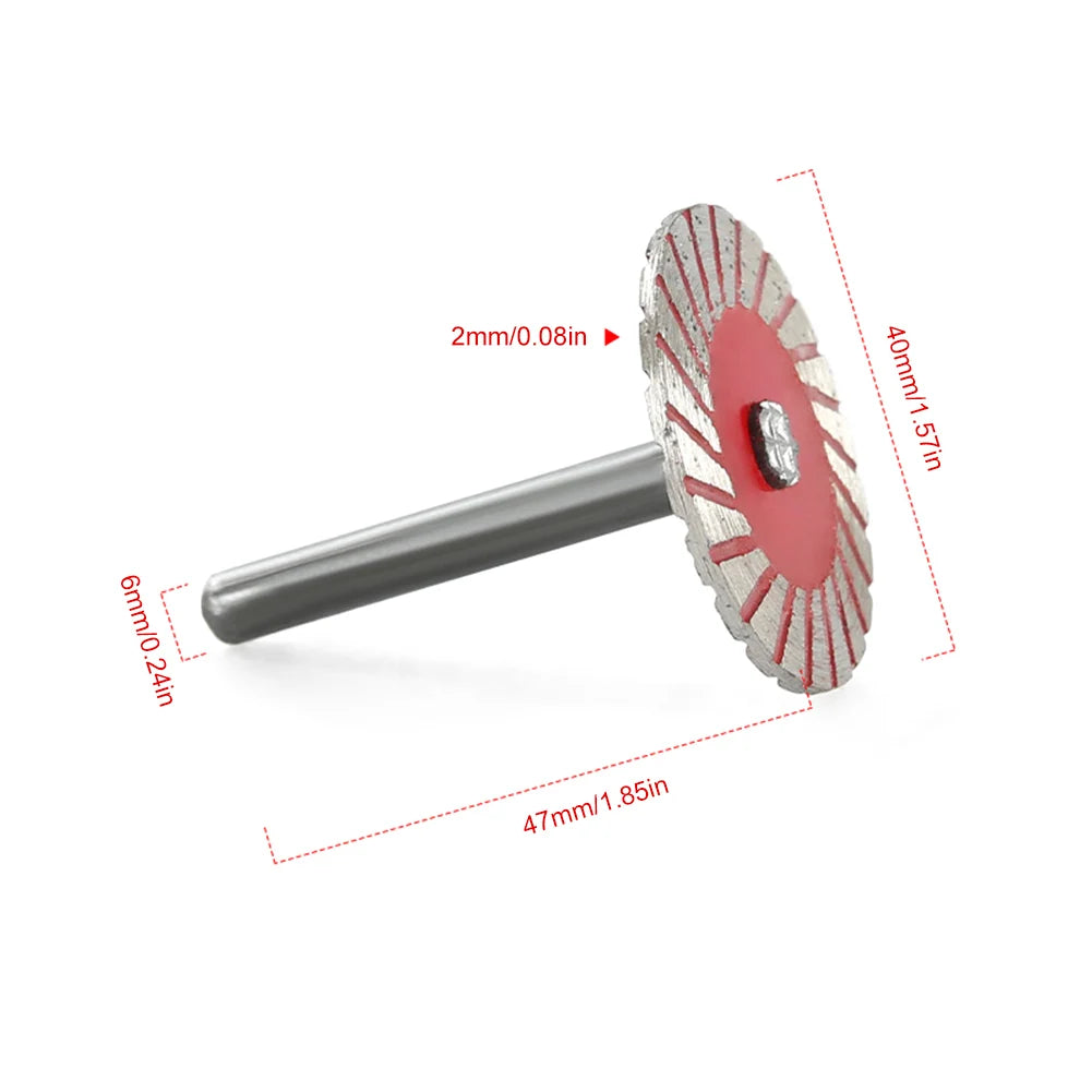 6mm Diamond Cutting Circular Saw Blade Set Cutting Rotory Tool Cutting Discs With Mandrel For Dretttmel Drill Wood Metal Stone