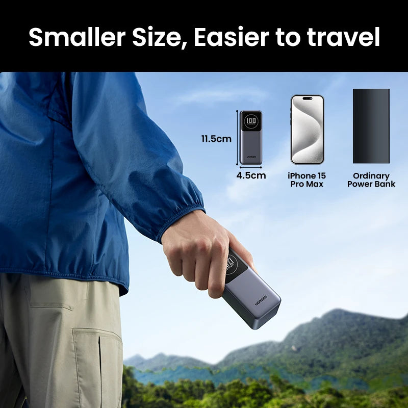 UGREEN 12000mAh portable power bank 100W fast charging