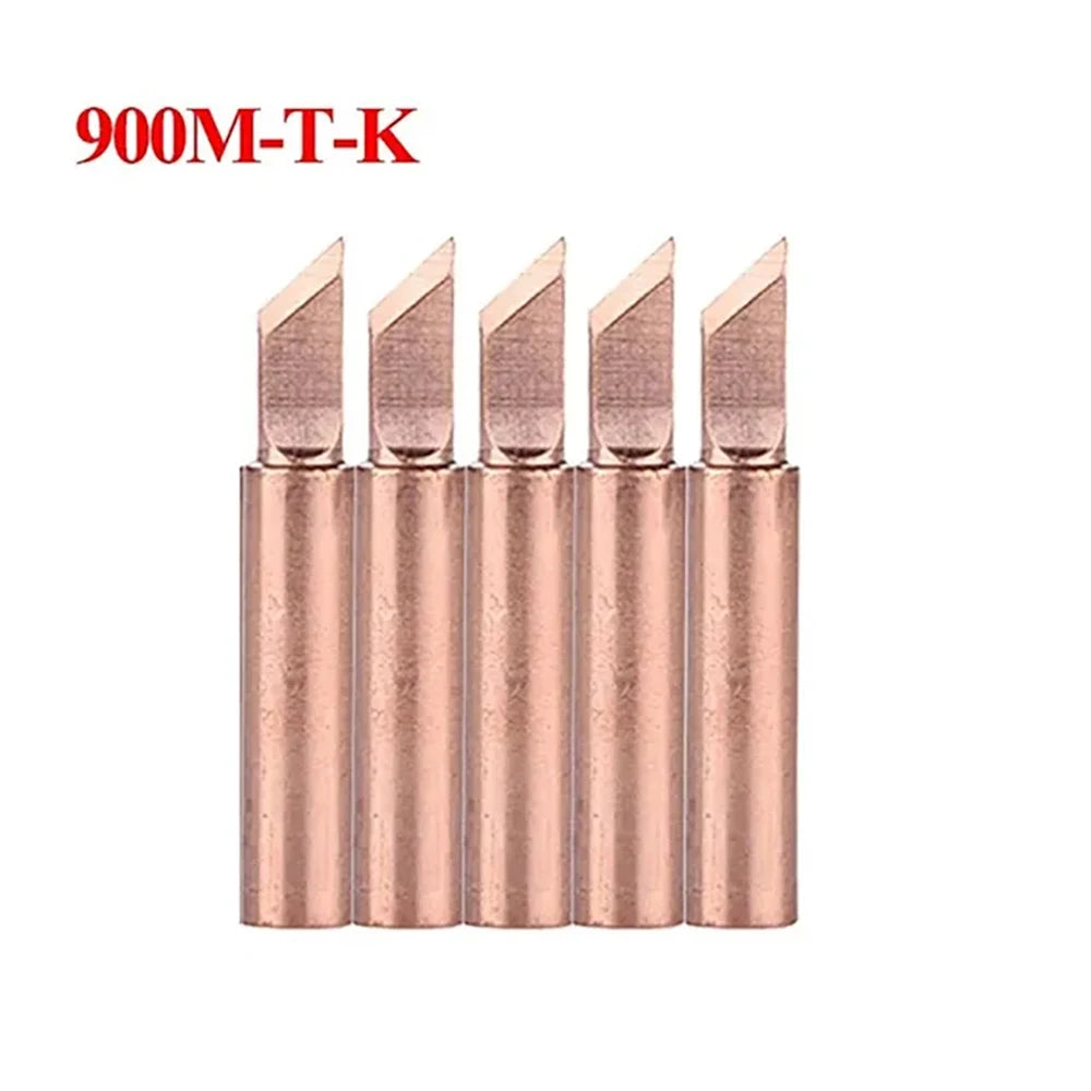 5Pcs 900M-T Pure Copper Soldering Iron Tip Soldering iron BGA Soldering Station Lead-free Solder Tips Branding Iron Welding