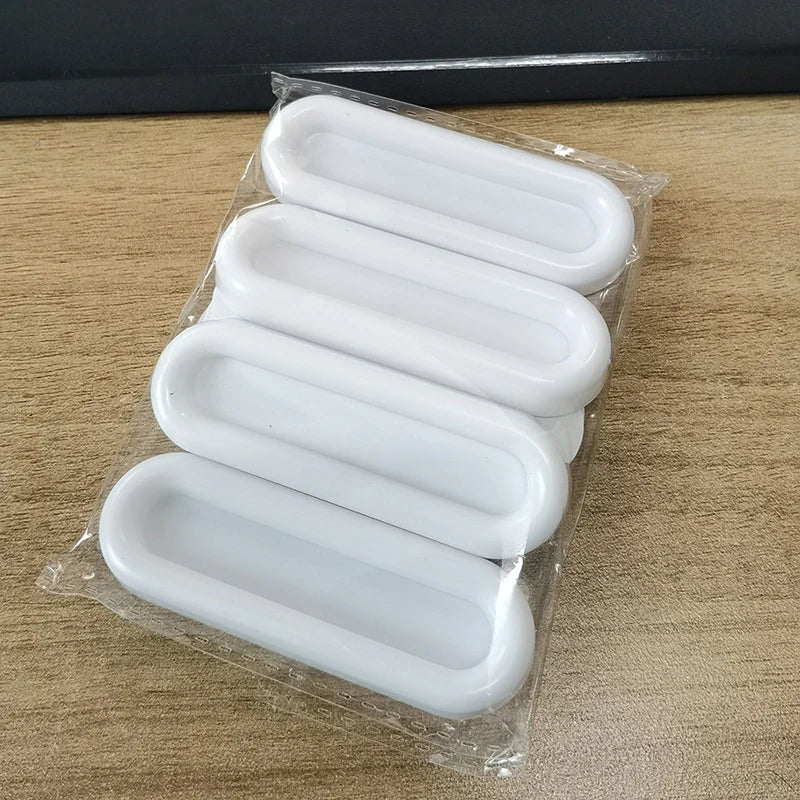 4Pcs Self-adhesive Door Knobs Oval Door Handles for Interior Doors Glass Window Cabinet Drawer Non-slip Grip Auxiliary Handles