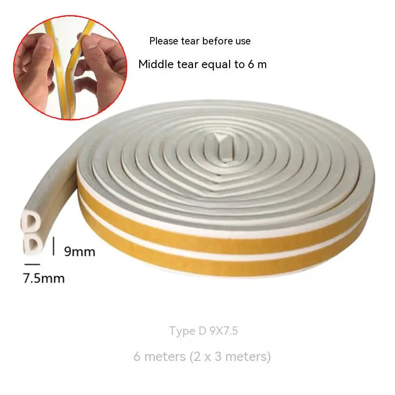 Door and window sealing strip, window windproof, warm insulation, aluminum alloy anti-theft door, door seam, door bottom soundpr