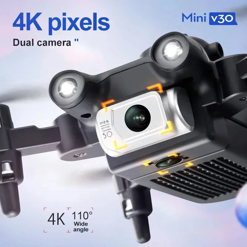 V30 Mini Drone 4DRC with Camera HD 4K 1080P FPV RC Drones Profesional Five-sided Obstacle Avoidance Helicopter Drone Toy