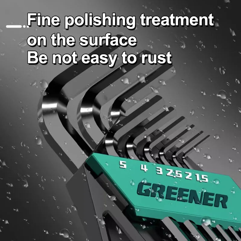 GREENERY Greener Extended Rainbow Wrench Allen Wrench Set Hex Wrench Multifunctional Short Arm Tool Universal Wrench Tool