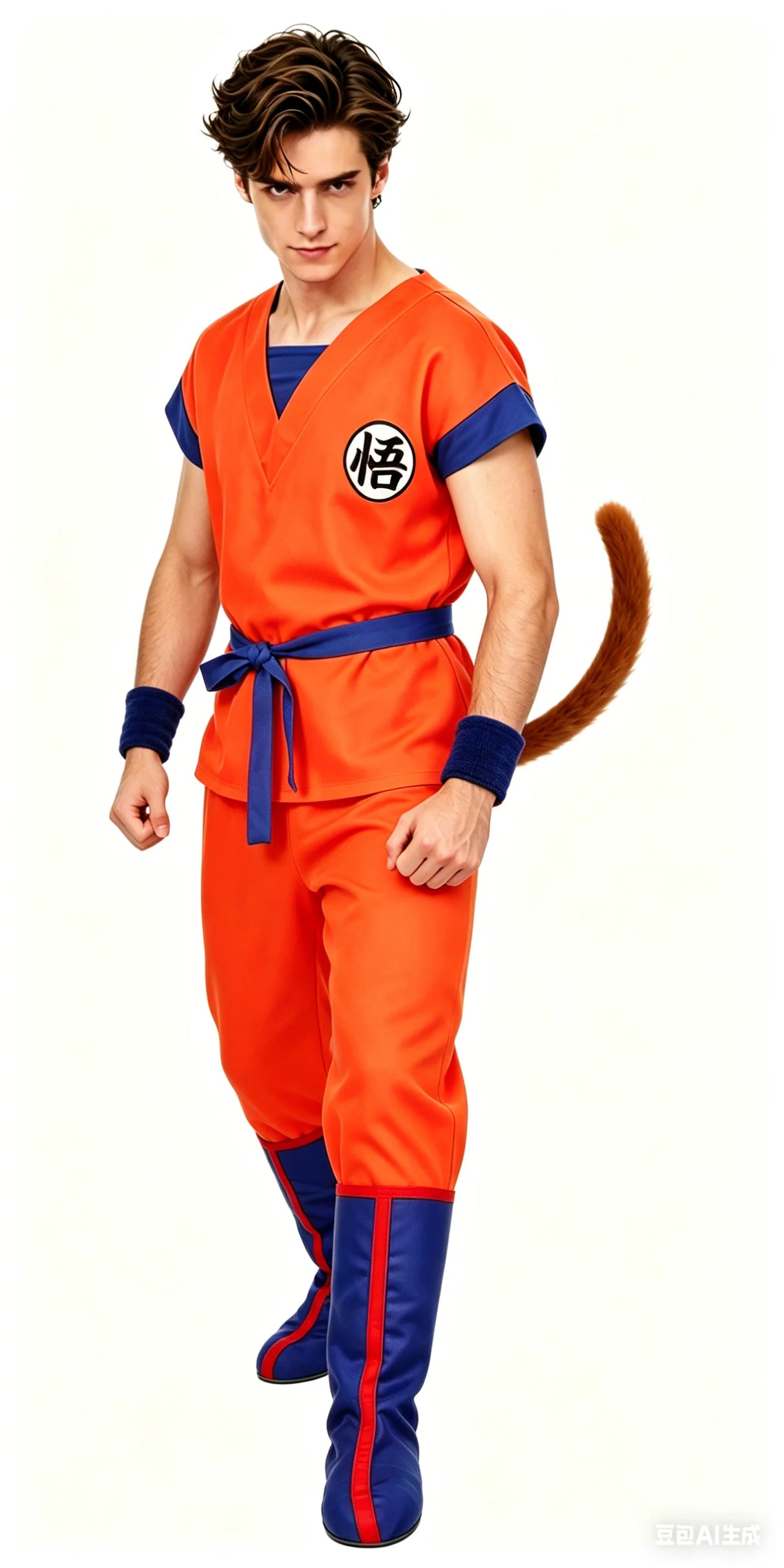 Halloween Adult Son Goku Cosplay Costume Suit Anime Men Woman Krillin Training Clothes Superheroes Saiyan Jumpsuit Role Play Wig