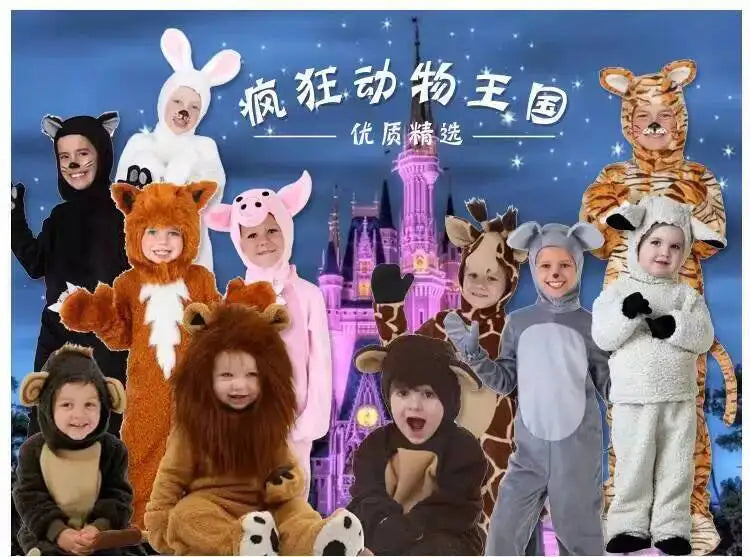 children big mammoth Baby Kids brown Animal Onesies new Costume ear nose Elephant Cosplay Costume Fancy Dress Jumpsuit with hat
