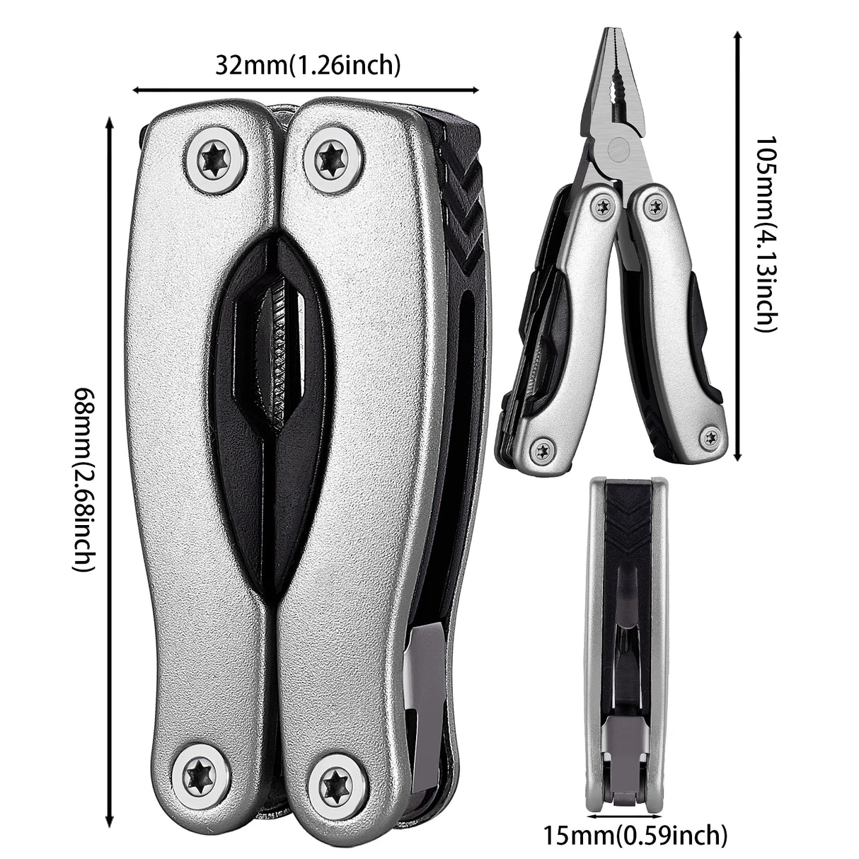 Portable Pocket Multi Tool Pliers Wire Stripper Folding Knife Plier Outdoor Camping Multitool Folding Multifunctional Hand Tools