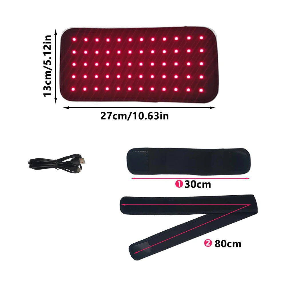Jecaliz Red&Infrared Light Belt 660nm&850nm Full Body LED Devices Large Pads Wearable Wrap for Body Waist,Back,Belly Pad
