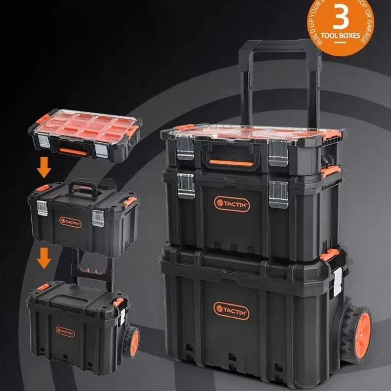 Profesional Organizer Tool Boxes Storage Tool Boxes on Wheels for Mechanic Hard Carry Case Automotive Mechanical Workshop Tools