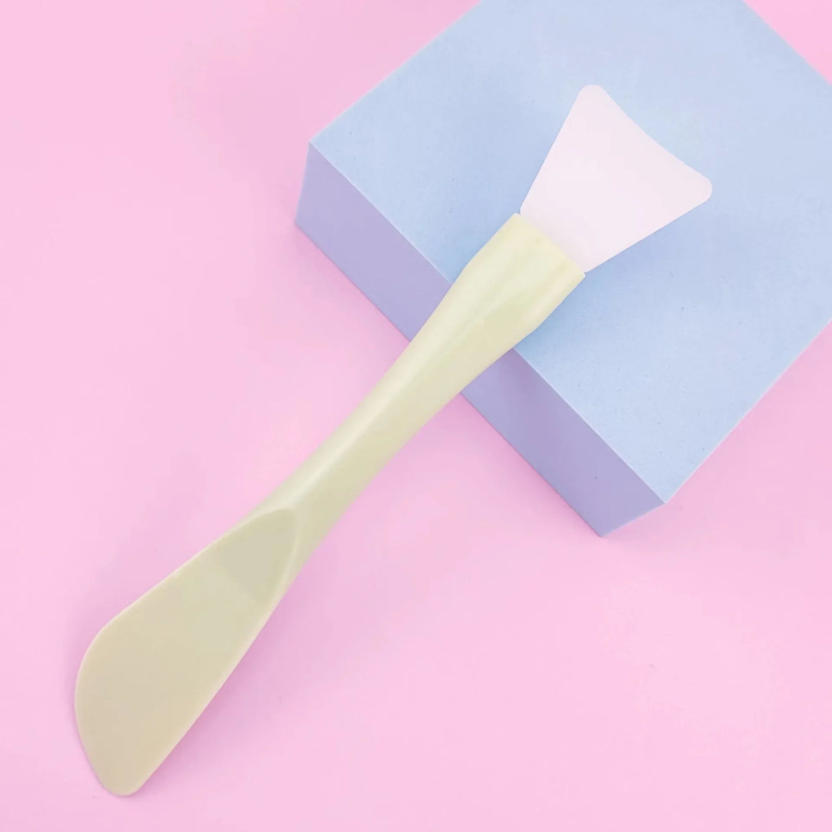 Silicone Facial Mask Brush Soft Head with Scraper Integrated Dual-use Mud Film Brush DIY Film Adjusting Beauty Tool wholesale
