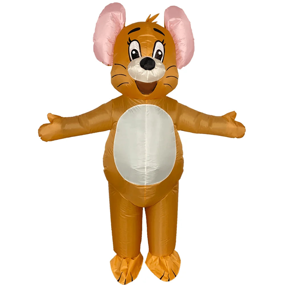 Hot Blue Stitch Inflatable Costume Anime Cartoon Minnie Mickey Outfit Adult Halloween Birthday Party Cosplay Show Inflated Suits