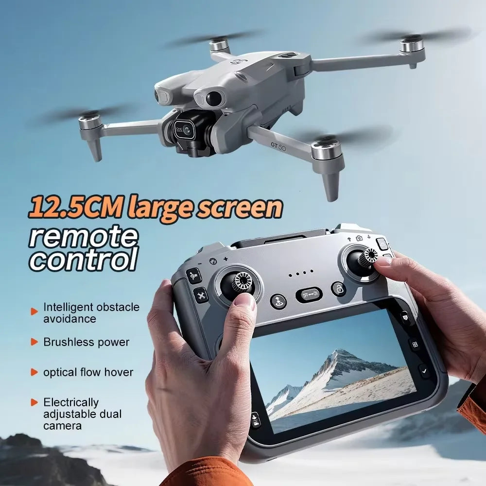 GT50 Pro 8K Dual-Camera HD Aerial Photography Foldable Screen RC Quadcopter New Upgraded Drone Dron with Toy for Kids Boys Gifts