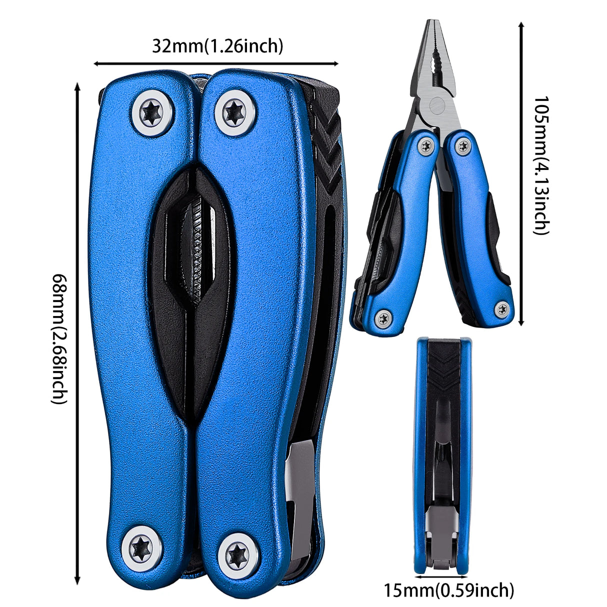 Portable Pocket Multi Tool Pliers Wire Stripper Folding Knife Plier Outdoor Camping Multitool Folding Multifunctional Hand Tools