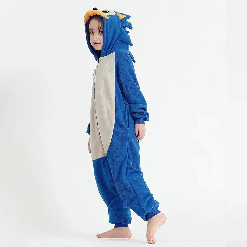 Winter Sonic Onesies Cosplay Costumes Robes Adults Kigurumi Onesie Anime Nightgown Halloween Animal Cartoon Pajamas Sleepwear