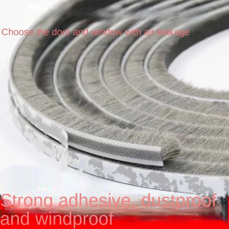 5/10/20M Self-adhesive Wool Sealing Strip, Aluminum Alloy Door And Window Insulation, Sound Insulation, And Collision Prevention